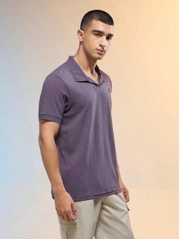 P851 | Men Jacquard Slim Fit Polo Sports T-shirt with COTFLEX