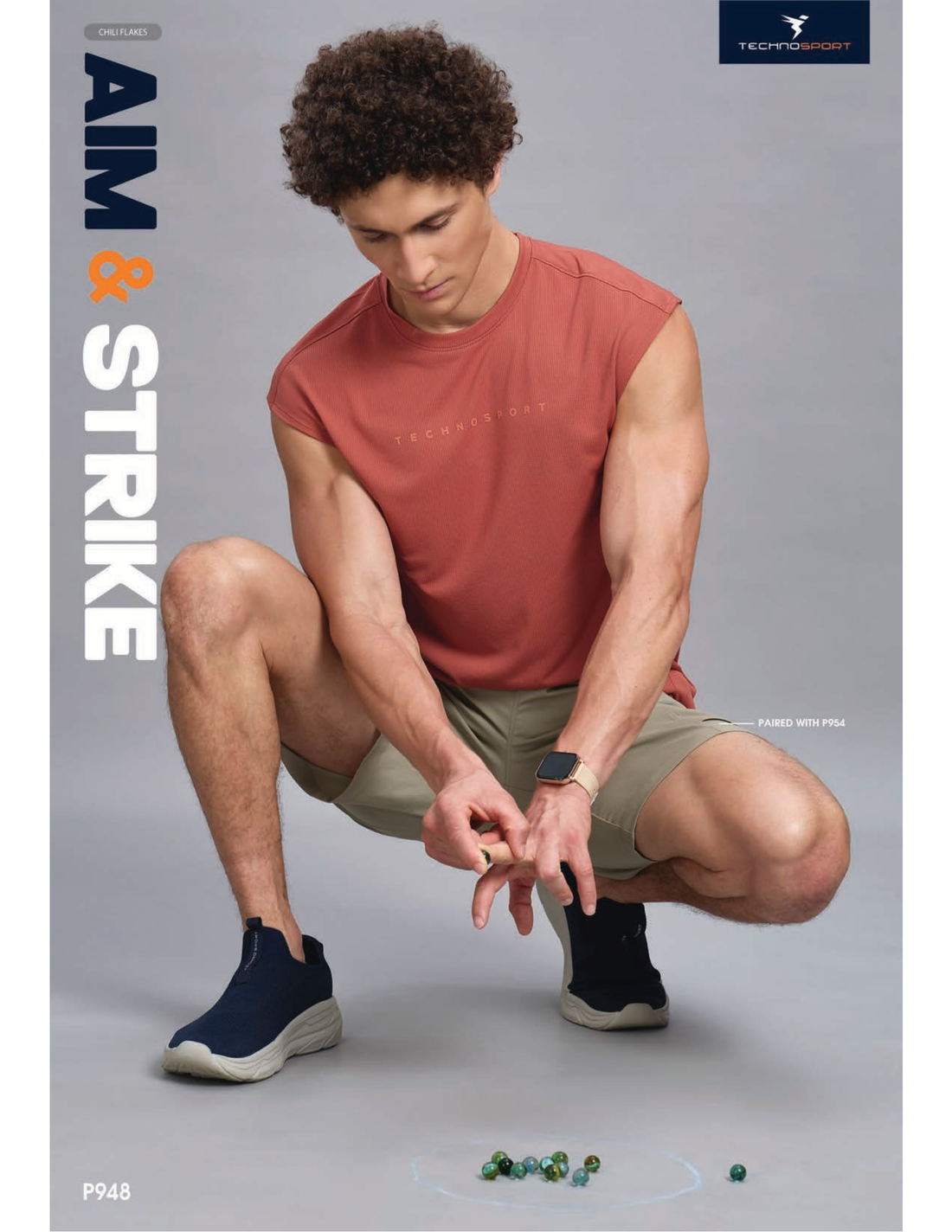 P948 Solid Crewneck Slimfit Sleeveless | Chili Flakes