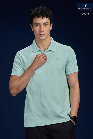 OR211 Mens Polo neck Half Sleeve | LIME GREEN
