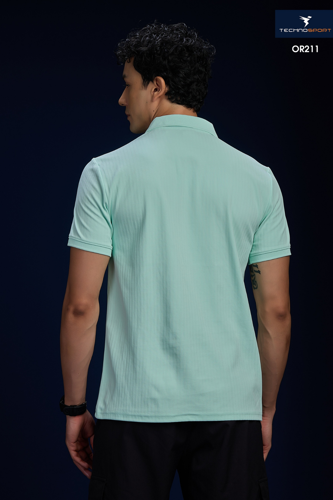 OR211 Mens Polo neck Half Sleeve | LIME GREEN