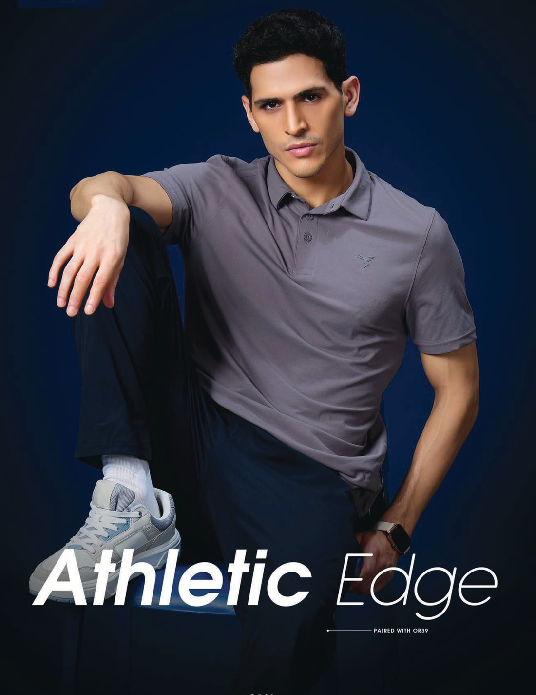 OR81 Mens 4-way stretch polo slimfit tshirt | GREY RIDGE