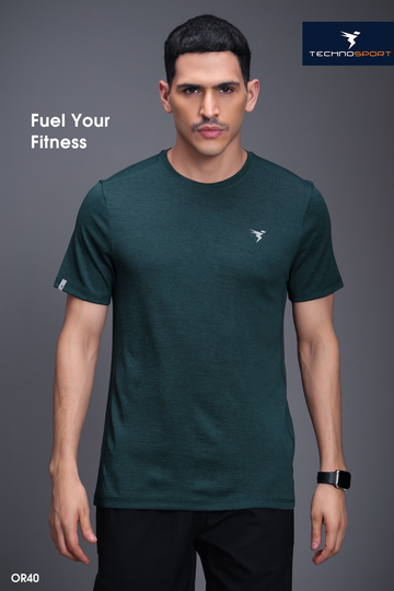 OR40 Men's Melange Crew Neck Slim Fit Half Sleeve T-shirt | GULF COAST