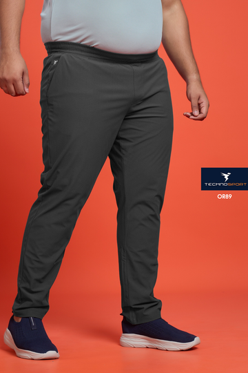 OR89 Men Solid Regular Fit Trackpants PLUS SIZE | WOODLAND GREY