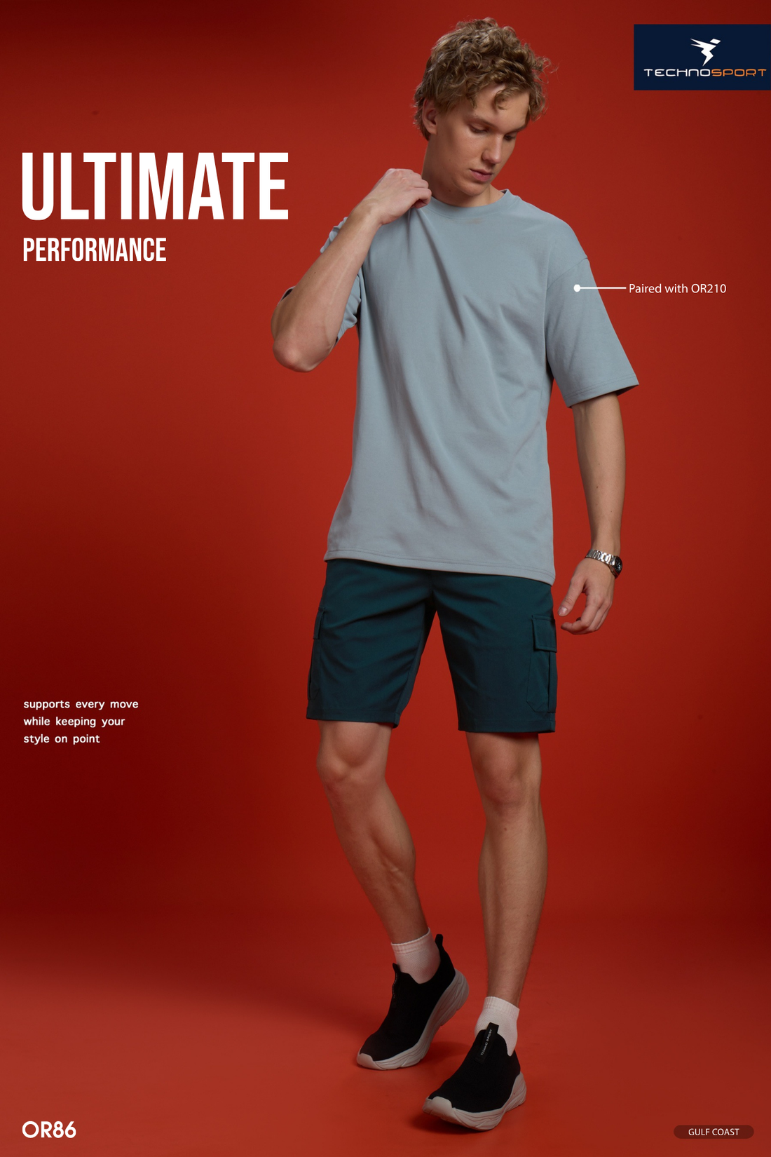 OR86 DOOM CARGO SHORTS | Men Solid Slim Fit Shorts | GULF COAST