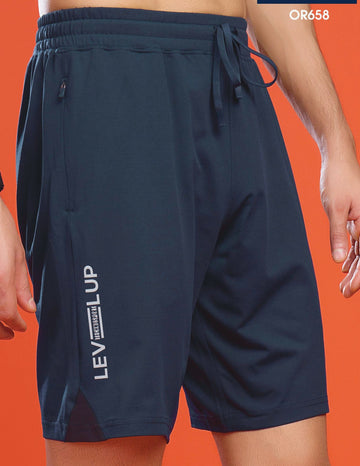 OR658 MEN SOLID 2WAY CUT & SEW RELAXFIT SHORTS | NAVY