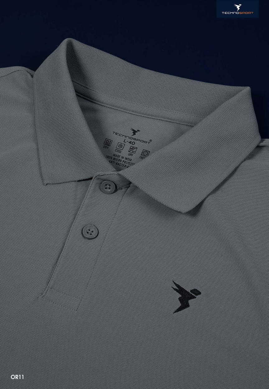 OR11 Mens Polo neck Half Sleeve | LIGHT GREY