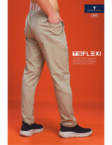 OR39 Men Solid Regular Fit Trackpants with BACK POCKET | KHAKI