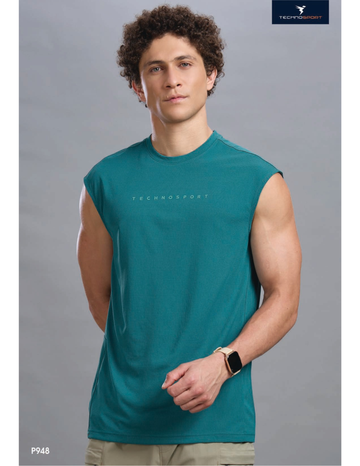 P948 Solid Crewneck Slimfit Sleeveless | Teal