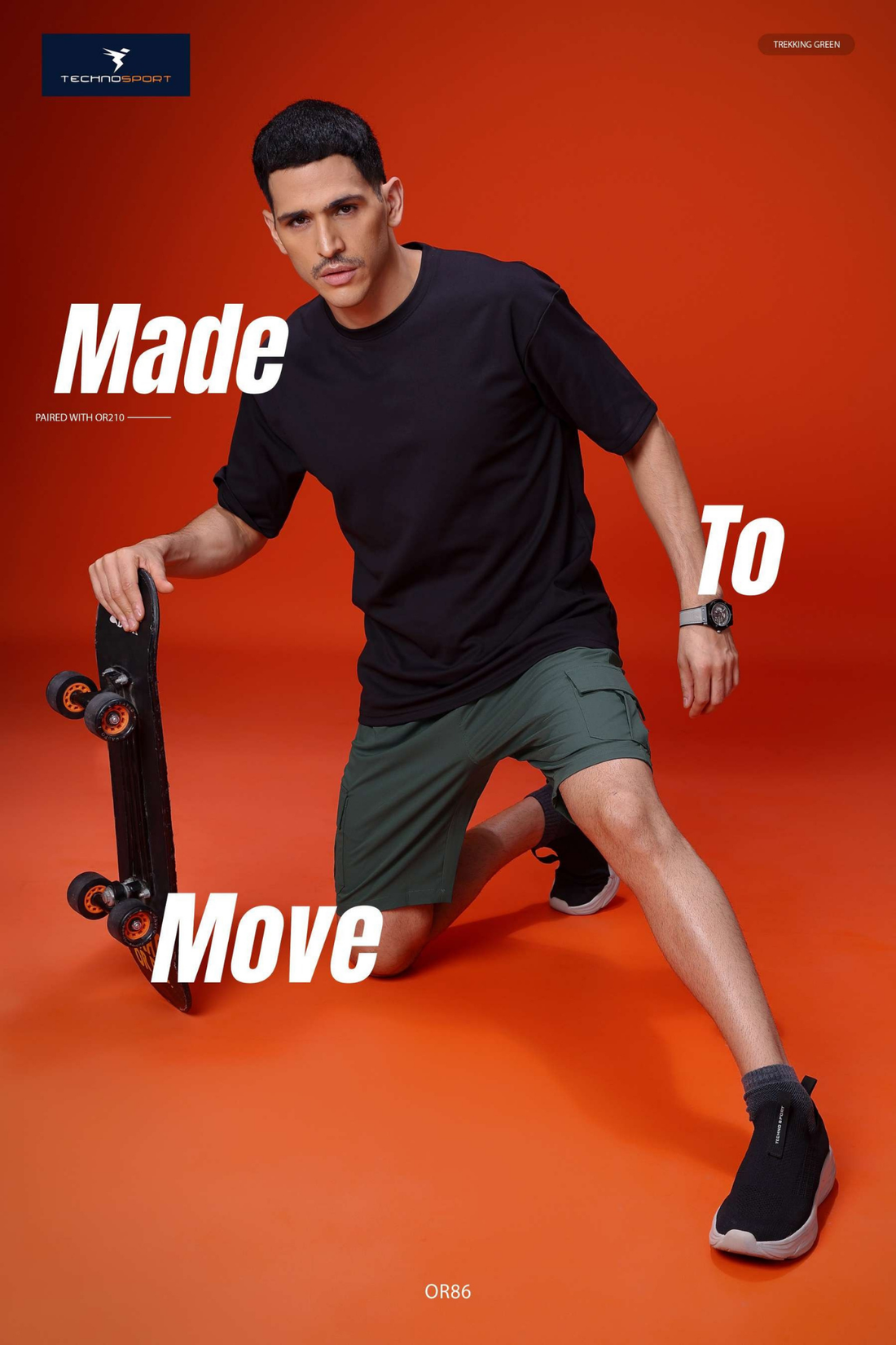 OR86 DOOM CARGO SHORTS | Men Solid Slim Fit Shorts | TREKKING GREEN