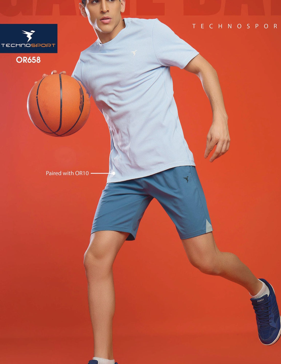 OR658 MEN SOLID 2WAY CUT & SEW RELAXFIT SHORTS | BLUE STONE