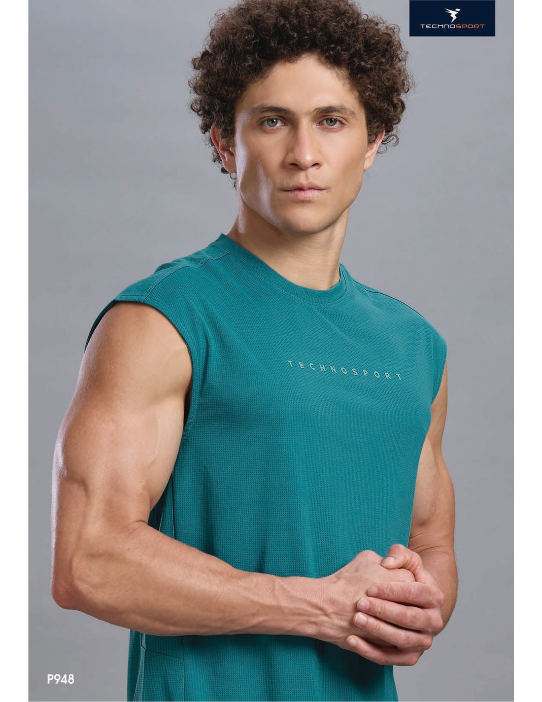 P948 Solid Crewneck Slimfit Sleeveless | Teal