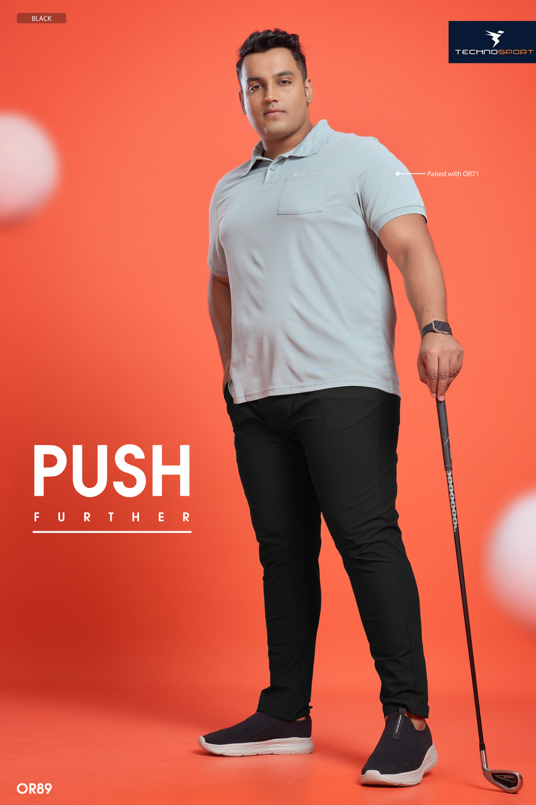 OR89 Men Solid Regular Fit Trackpants PLUS SIZE | BLACK