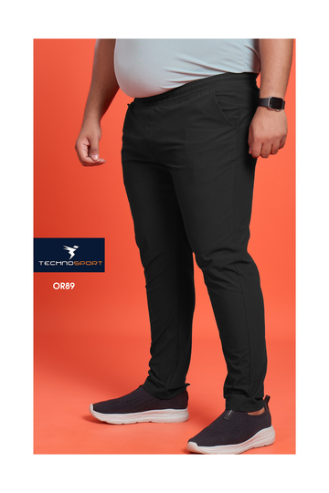 OR89 Men Solid Regular Fit Trackpants PLUS SIZE | BLACK