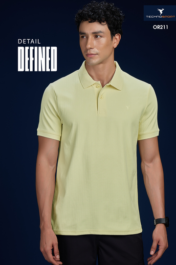OR211 Mens Polo neck Half Sleeve | YELLOW
