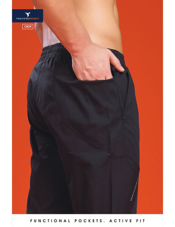 OR39 Men Solid Regular Fit Trackpants with BACK POCKET | BLACK