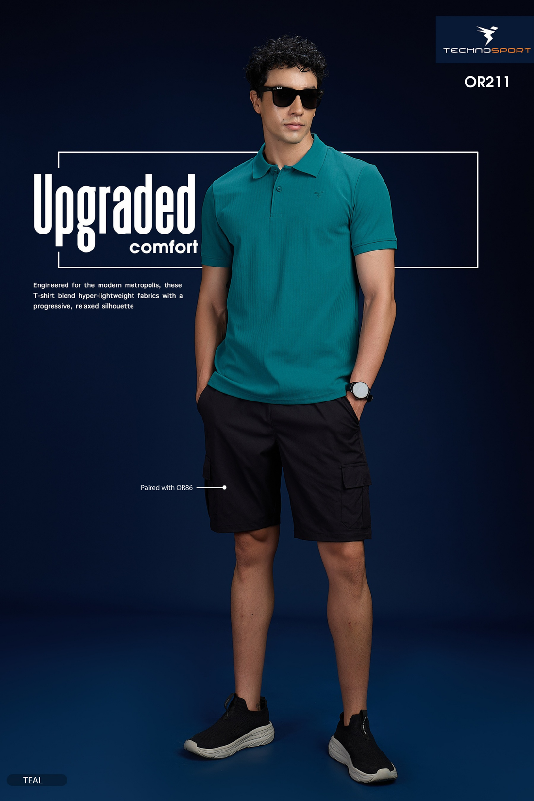 OR211 Mens Polo neck Half Sleeve | TEAL