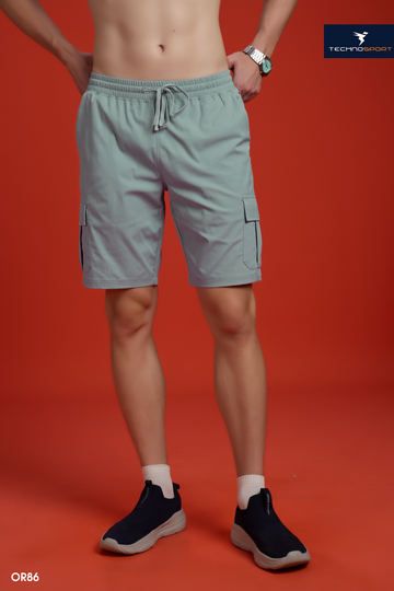 OR86 DOOM CARGO SHORTS | Men Solid Slim Fit Shorts | ULIMATE GREY