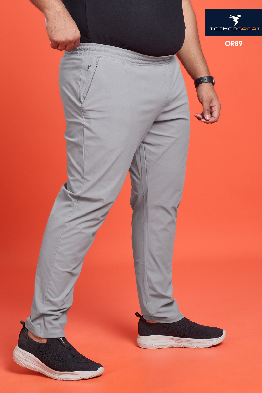 OR89 Men Solid Regular Fit Trackpants PLUS SIZE | LIGHT GREY
