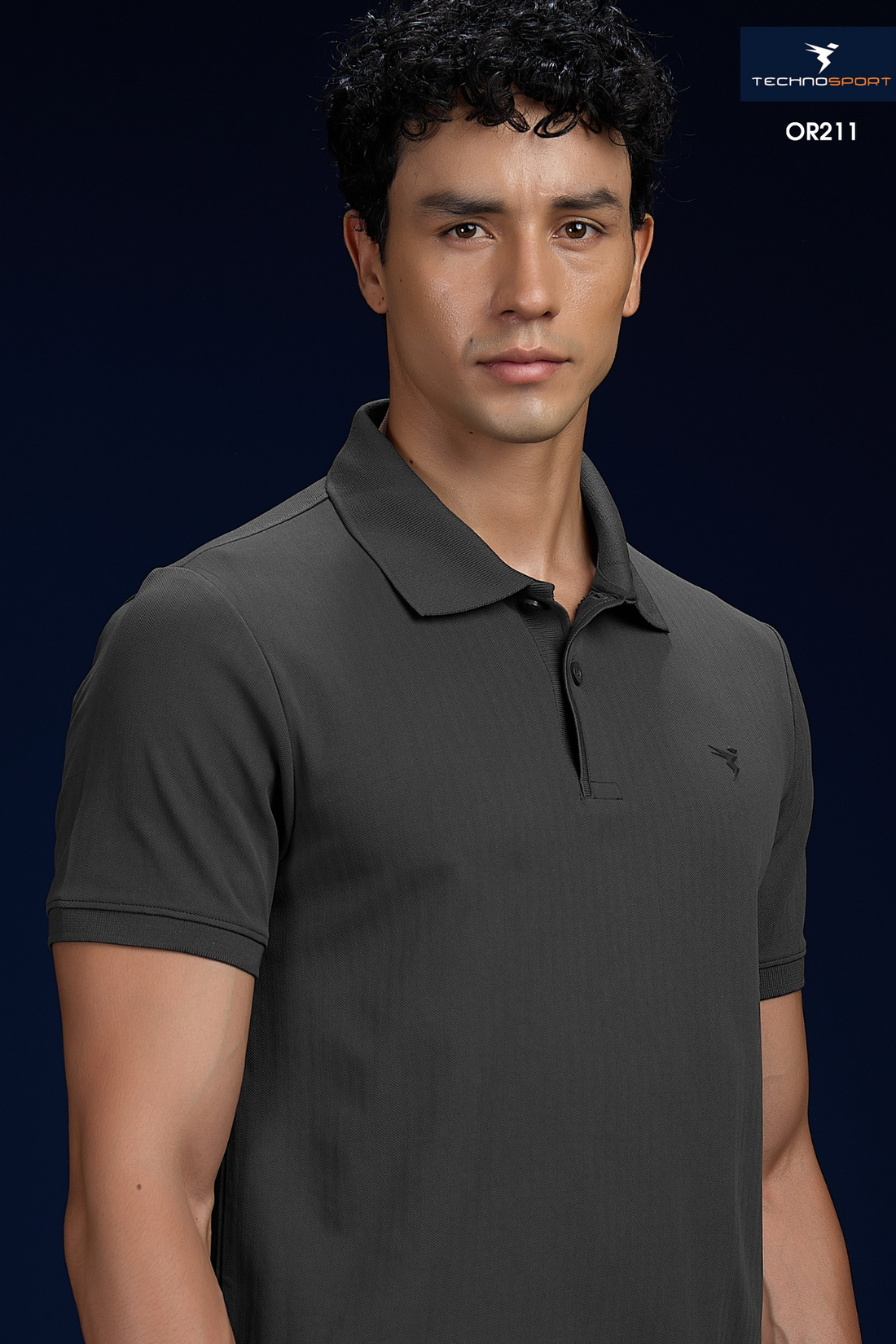 OR211 Mens Polo neck Half Sleeve | WOODLAND GREY