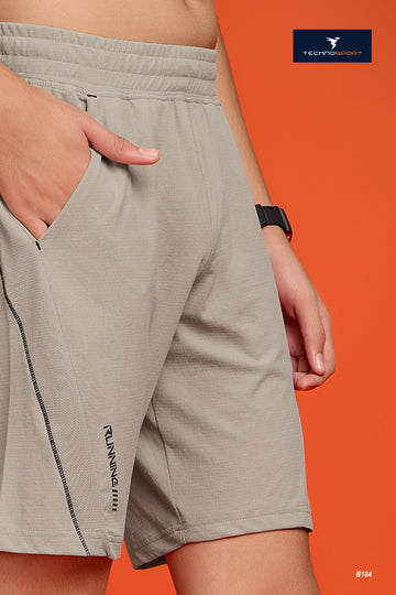 Boys Solid 4-way stretch shorts | B184 | KHAKI
