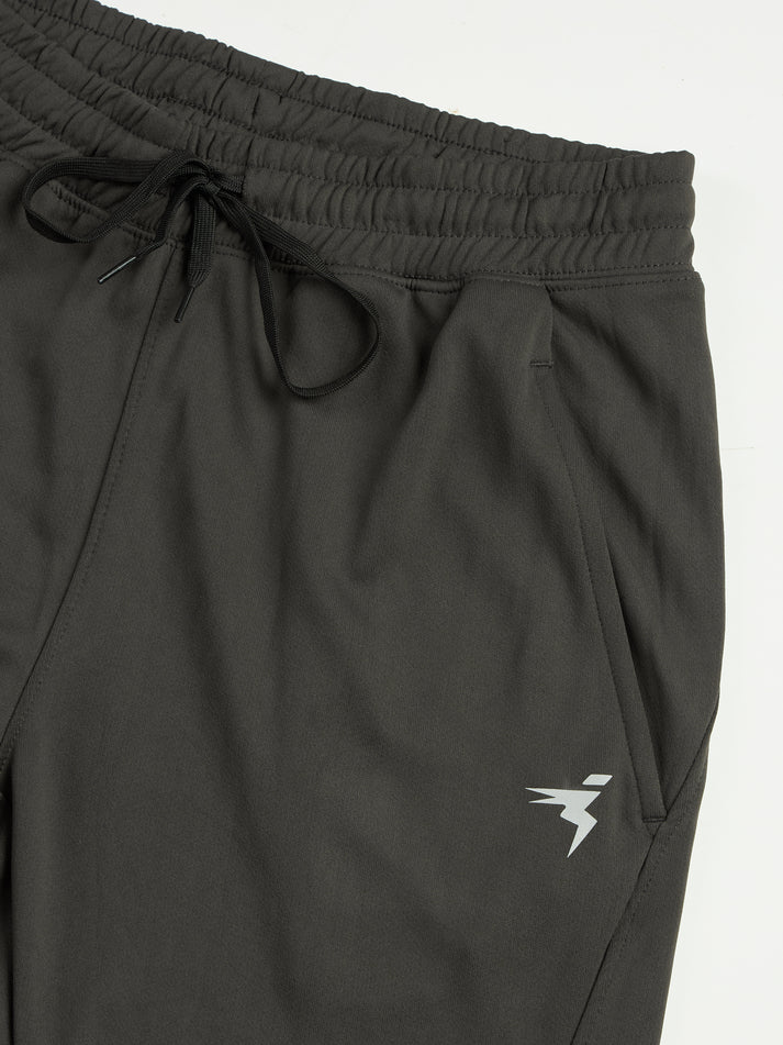 BR25 Boys Solid Slim Fit Trackpants with TECHNO GUARD | BLACK OLIVE