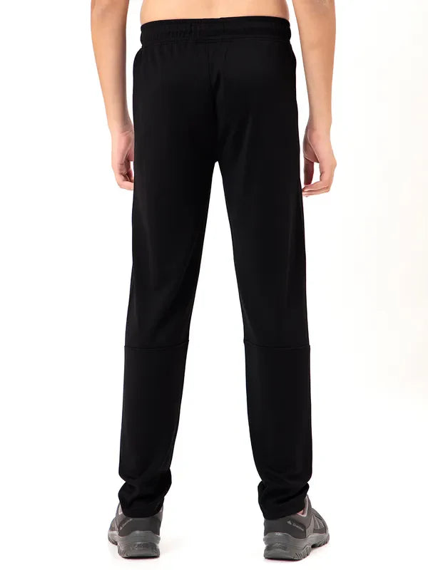 BR25 Boys Solid Slim Fit Trackpants with TECHNO GUARD | BLACK