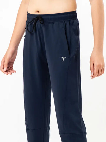 BR25 Boys Solid Slim Fit Trackpants with TECHNO GUARD | BLUE NAVY