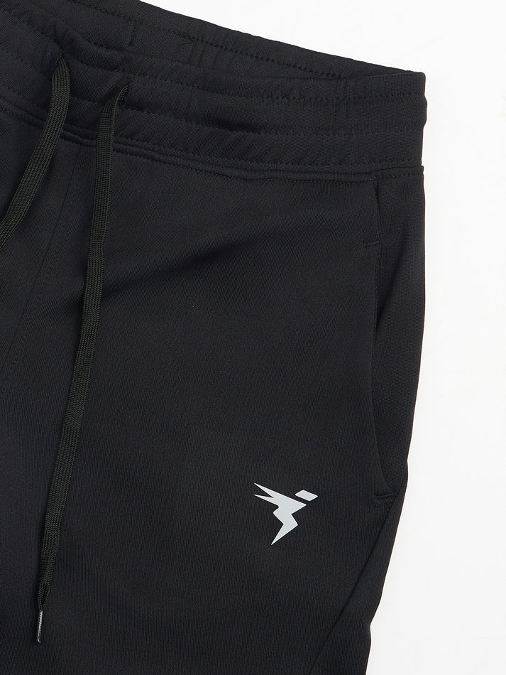 BR26 Boys Solid Slim Fit Shorts with TECHNO GUARD | BLACK