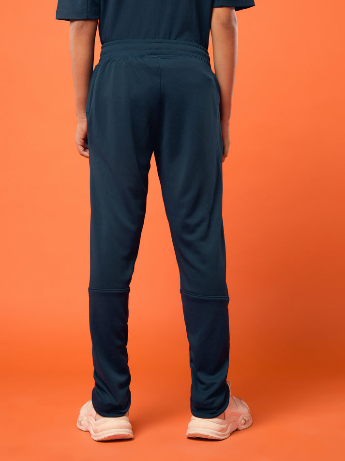 BR25 Boys Solid Slim Fit Trackpants with TECHNO GUARD | BLUE NAVY