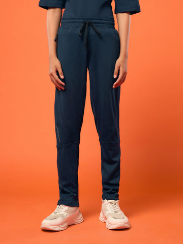 BR25 Boys Solid Slim Fit Trackpants with TECHNO GUARD | BLUE NAVY