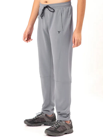 BR25 Boys Solid Slim Fit Trackpants with TECHNO GUARD | LIGHT GREY