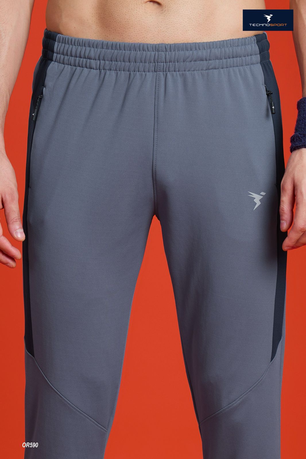 OR590 Men Solid Slim Fit Trackpants with ELASTO PLUS | Vintage indigo