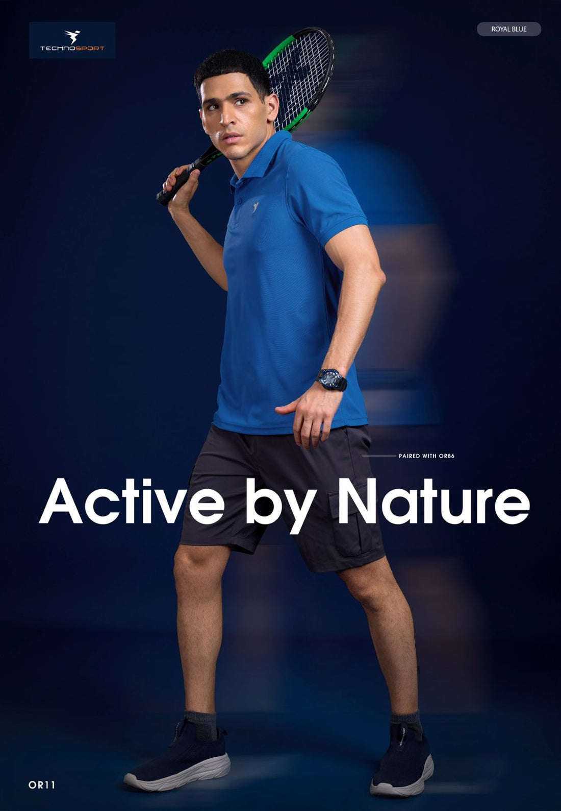 OR11 Mens Polo neck Half Sleeve |ROYAL BLUE