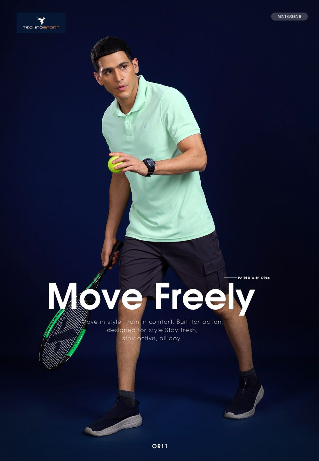 OR11 Mens Polo neck Half Sleeve |Mint Green