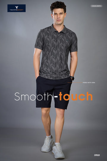 OR820 MEN POLO PRINTED HALF SLEEVE TSHIRT | ZIGZAG ZENITH