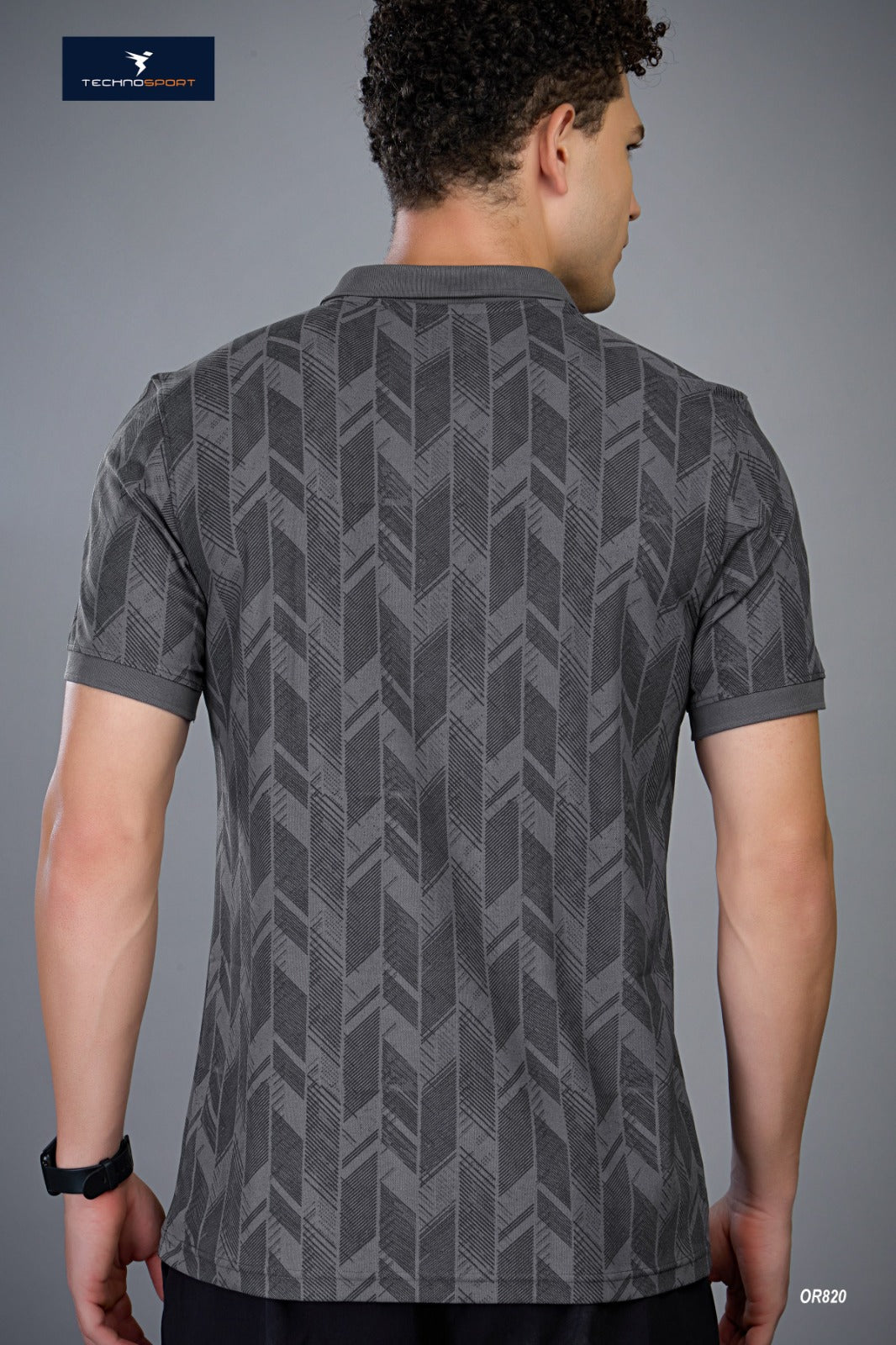 OR820 MEN POLO PRINTED HALF SLEEVE TSHIRT | ZIGZAG ZENITH