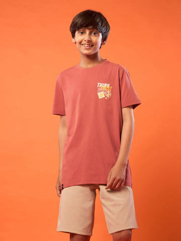 BR163 Boys Printed Slim Fit Round Neck Sports T-shirt with COTFLEX | CHILLI FLAKES