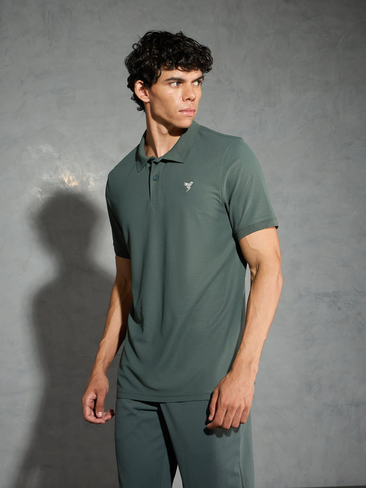 OR11 Mens Polo neck Half Sleeve | TREKKING GREEN