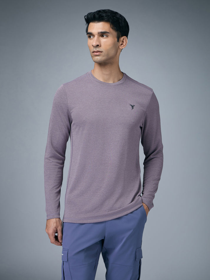 OR47 Men Melange Slim Fit Crew Neck T-shirt with DOUBLE COOL | VINTAGE INDIGO