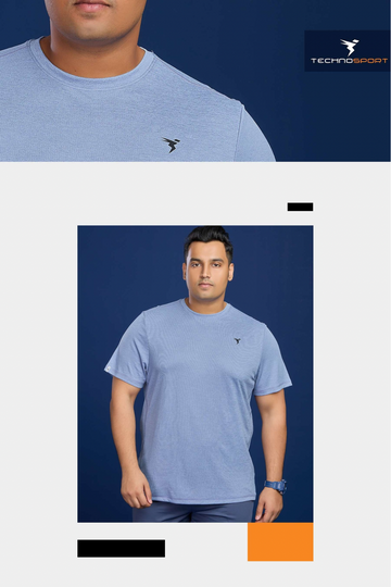 OR40 Men Plus Size Solid Slim Fit Crew Neck T-shirt | TROPOSPHERE