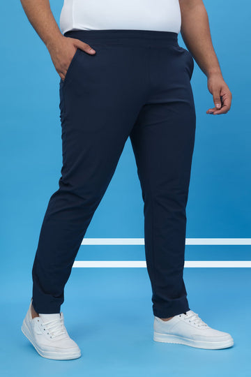 OR89 Men Solid Regular Fit Trackpants PLUS SIZE | NAVY BLUE