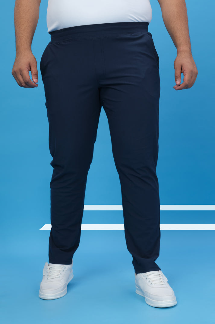 OR89 Men Solid Regular Fit Trackpants PLUS SIZE | NAVY BLUE