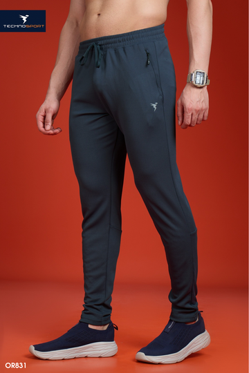 138ORD MEN SOLID 2-WAY STRETCH SLIMFIT TRACKPANT | CARBON GREY