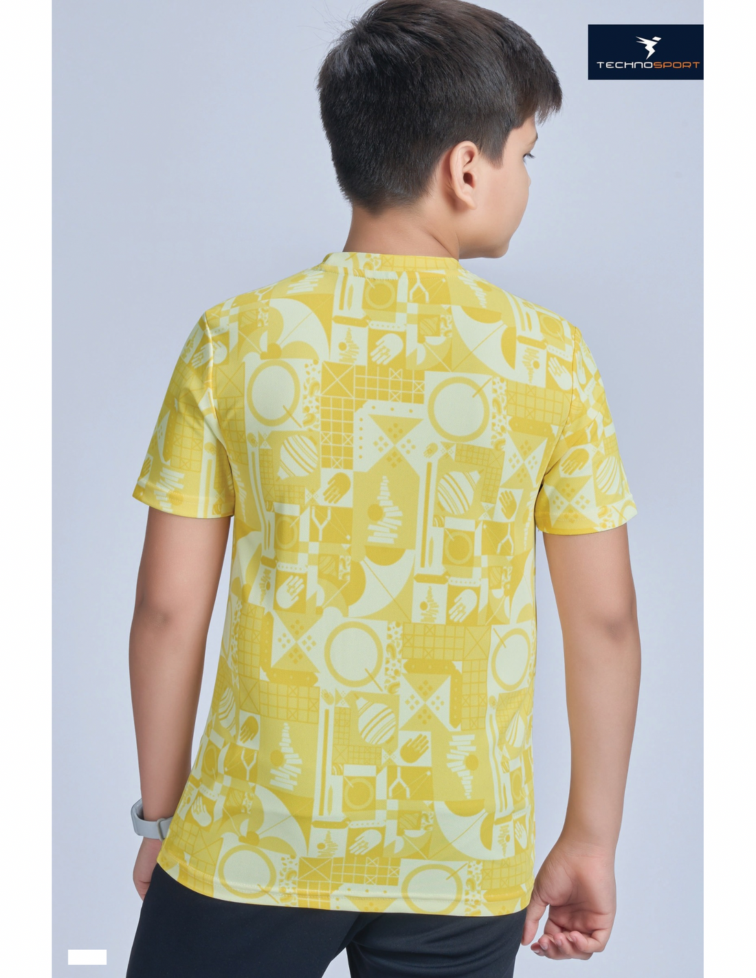 B211 Boys m Crew Neck Slimfit Half sleeve T-shirts | YELLOW