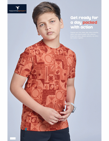 B211 Boys Crew Neck Slimfit Half sleeve T-shirts |CHILLI FLAKES