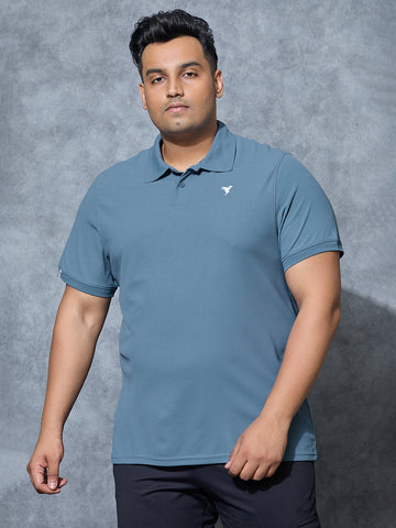 OR11 Mens Polo neck Half Sleeve | BLUE STONE