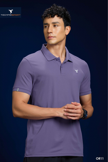 OR11 Mens Polo neck Half Sleeve | PURPLE A