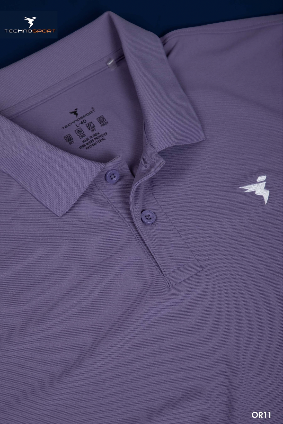 OR11 Mens Polo neck Half Sleeve | PURPLE A