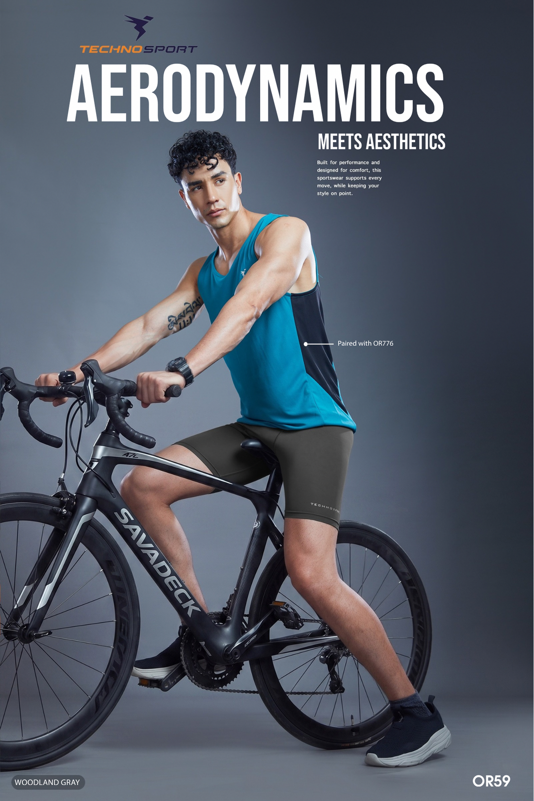 95ORD Men Solid Slim Fit Compression Tights with ELASTO LITE| Woodland grey