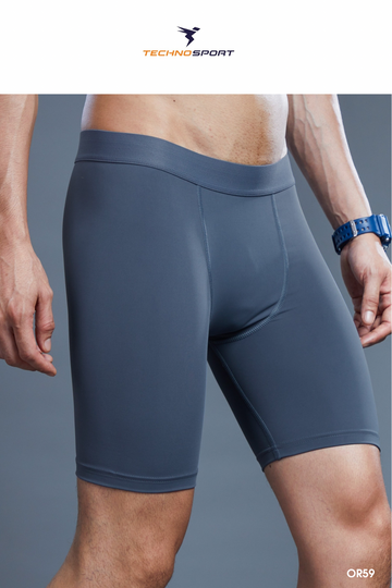 95ORD Men Solid Slim Fit Compression Tights with ELASTO LITE| Vintage indigo